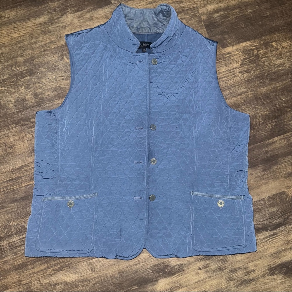 Talbots Women’sLight Blue Quilted Vest